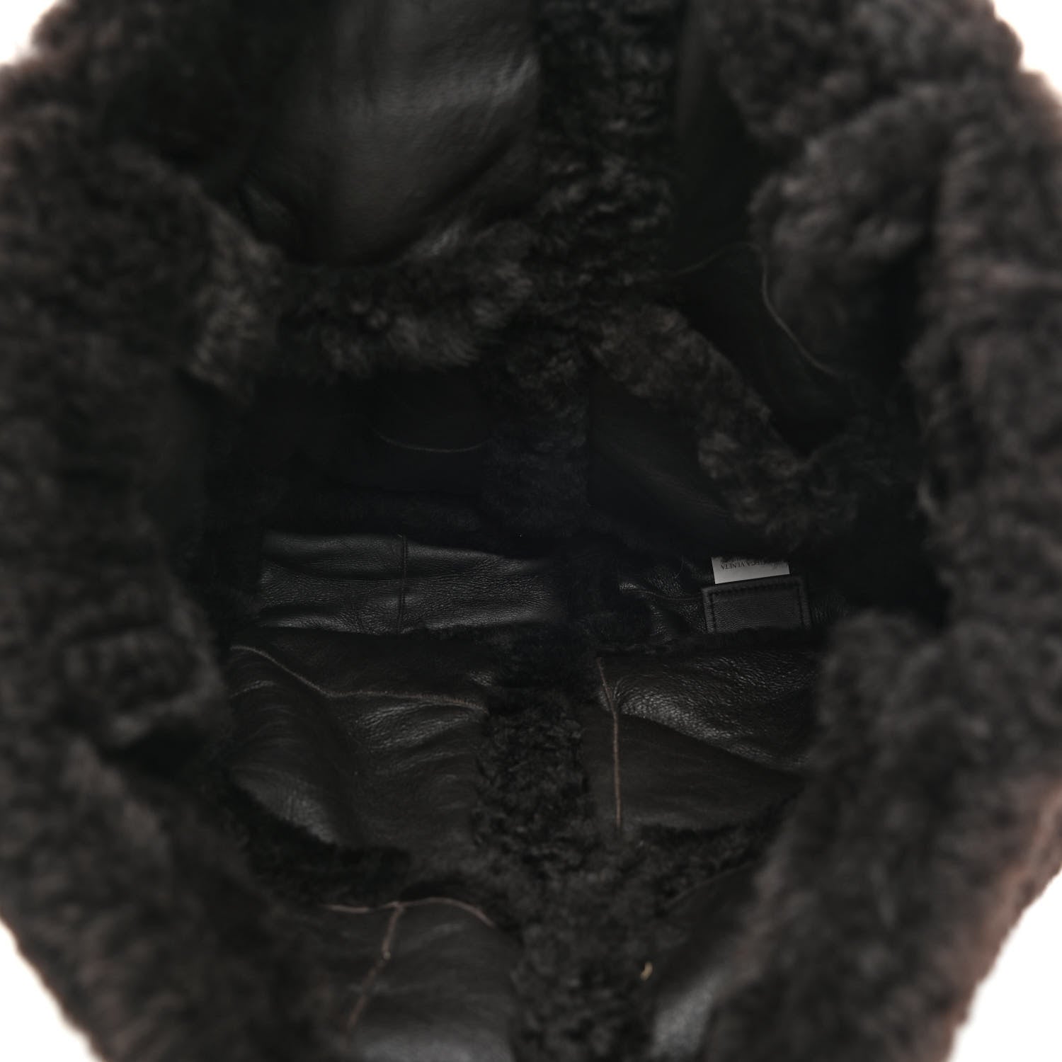 Bottega Veneta Shearling Intrecciato The Chain Tote Black 5 of 10