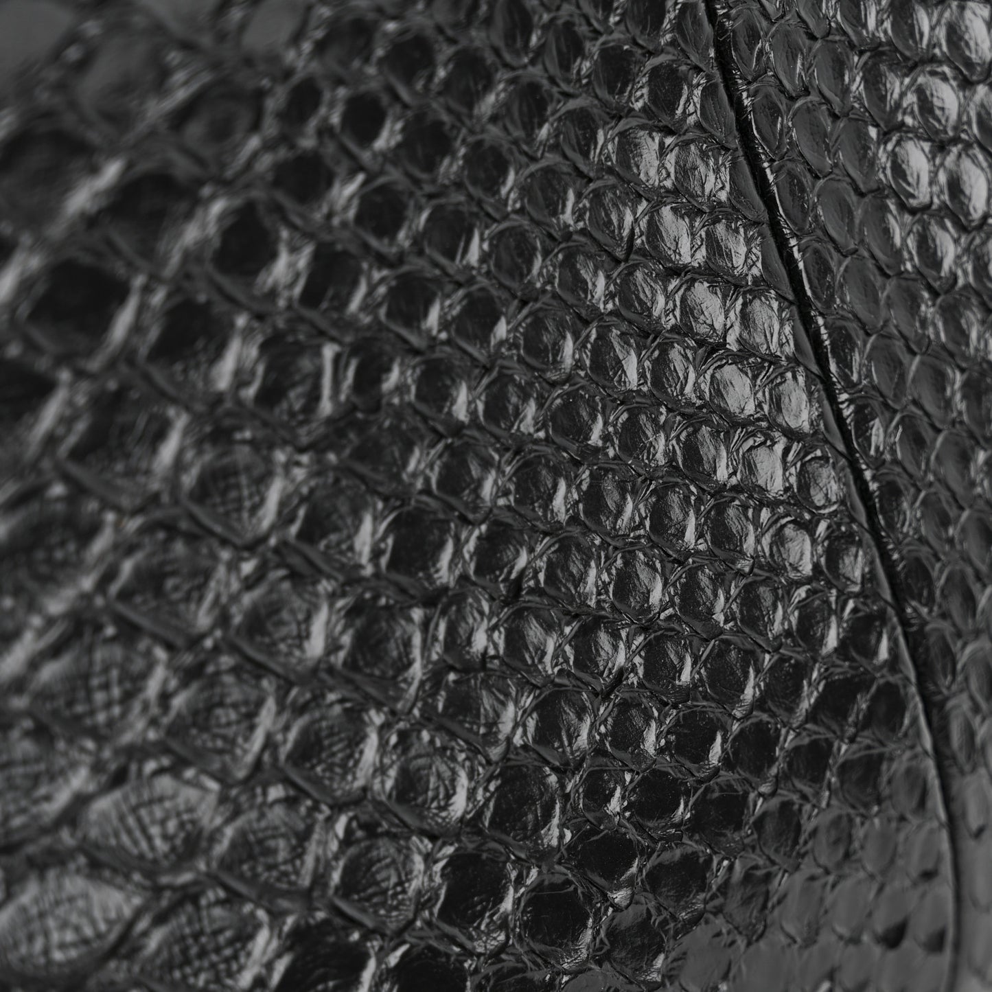 Snakeskin Glazed Calfskin Quilted Urban Mix Tote Black
