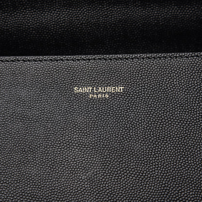 Saint Laurent Grain de Poudre Medium Classic Monogram Cassandra Top Handle Black Rouge Legion 6 of 8
