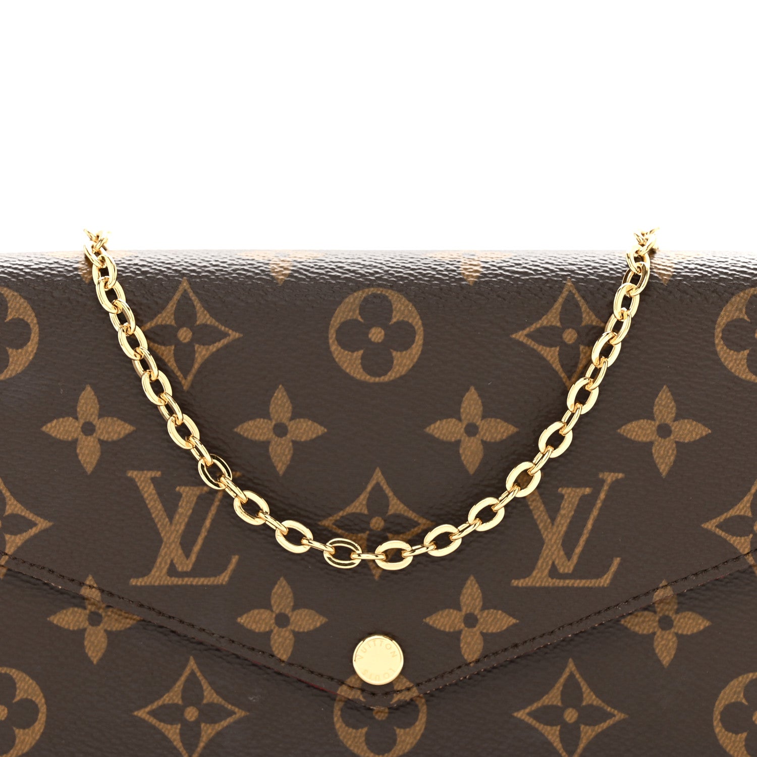 Louis Vuitton LOUIS VUITTON Monogram Pochette Felicie Chain Wallet Fuchsia 8 of 10
