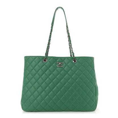 Chanel Caviar Quilted Large Classic Shopping Tote Green 1 of 10