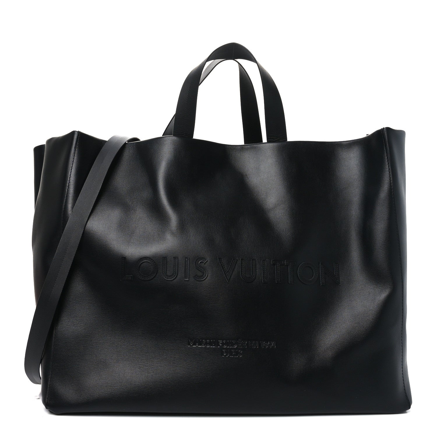 Louis Vuitton Cowhide Shopper Tote GM Black 1 of 9