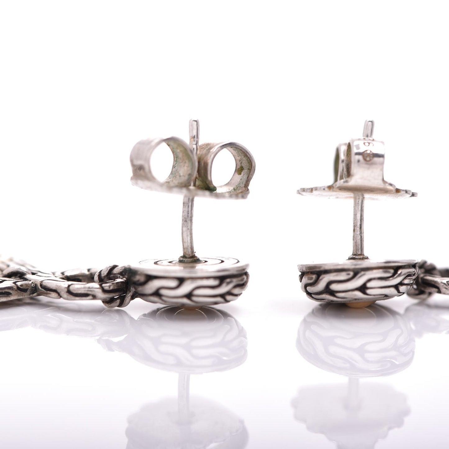 Sterling Silver 18K Yellow Gold Naga Chandelier Earrings