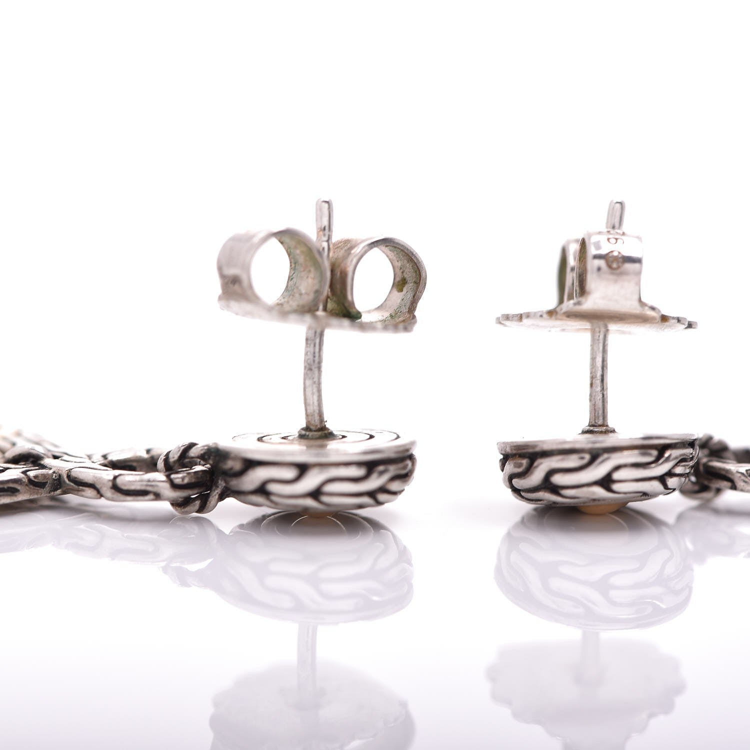 John Hardy Sterling Silver 18K Yellow Gold Naga Chandelier Earrings 9 of 9