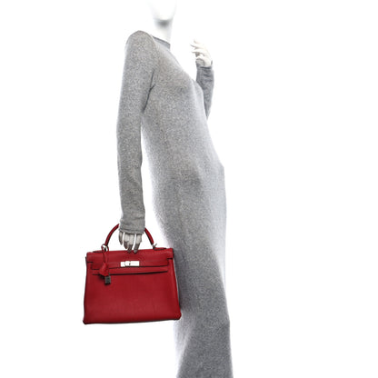Hermes Togo Kelly Retourne 32 Rouge Vif 2 of 15