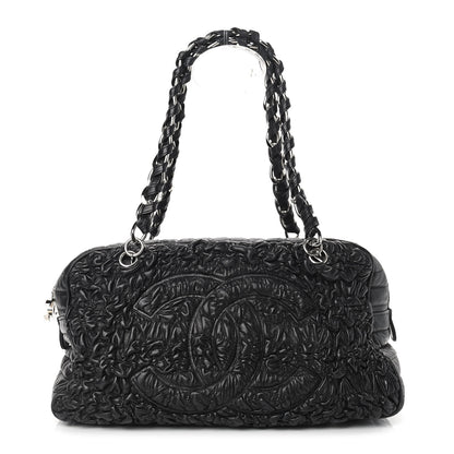 Chanel Lambskin Astrakhan Bowler Black 1 of 12