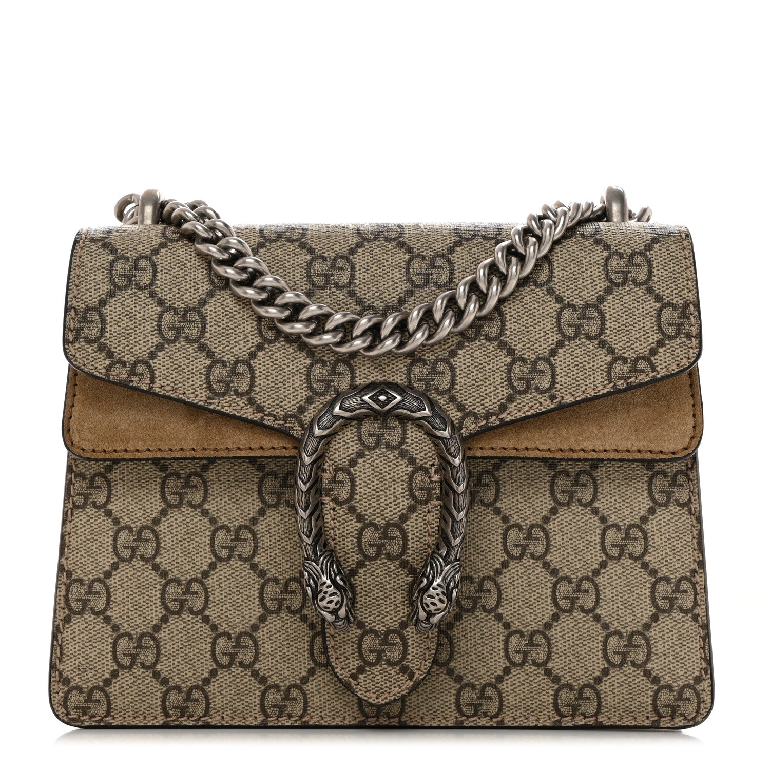 Gucci GG Supreme Monogram Mini Dionysus Shoulder Bag Taupe 1 of 11