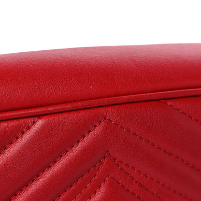 Gucci Calfskin Matelasse Small GG Marmont Shoulder Bag Hibiscus Red 15 of 17