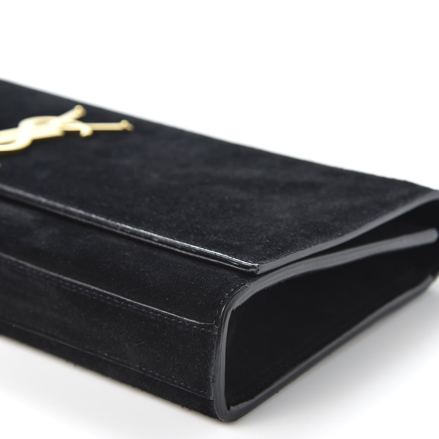 Saint Laurent Velvet Classic Monogram Tassel Clutch Black 6 of 10