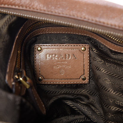 Prada Cervo Shine Tote Nocciolo 6 of 22