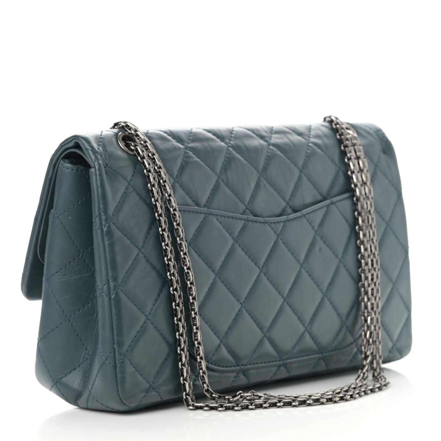 Aged Calfskin Quilted 2.55 Reissue 227 Green