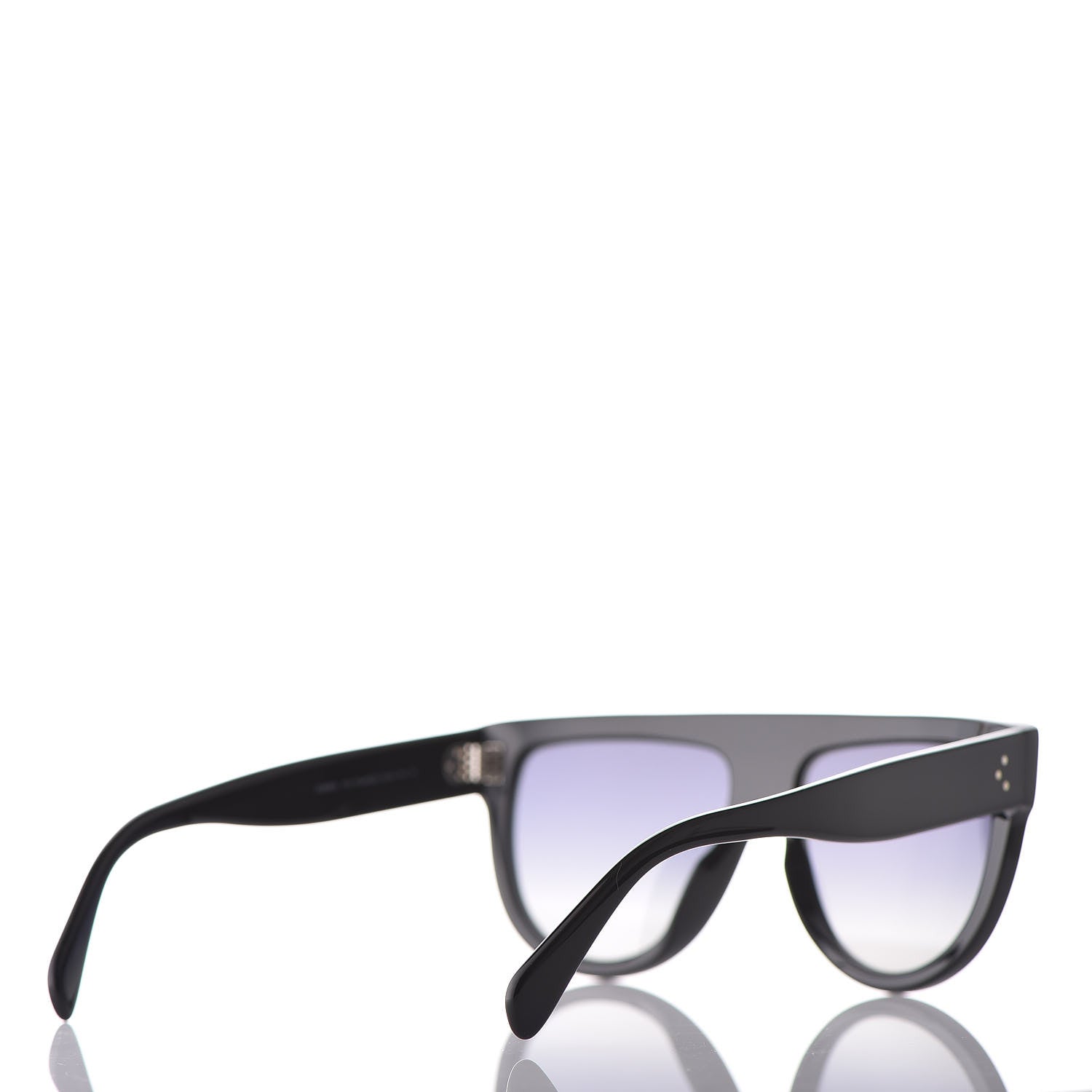 Celine Acetate Aviator Polarized Sunglasses CL 40001 Black 4 of 6