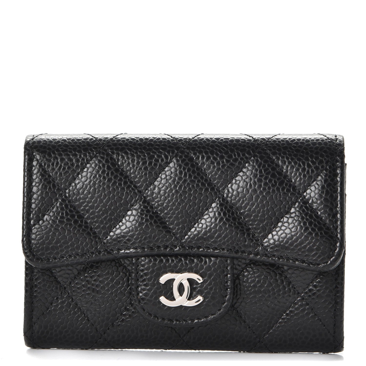 Chanel Caviar Quilted Flap Card Holder Black 1 of 8