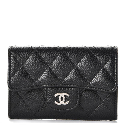 Chanel Caviar Quilted Flap Card Holder Black 1 of 8