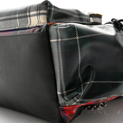 Burberry Laminated Tartan Patchwork Medium Rucksack Backpack Military Red 10 of 24