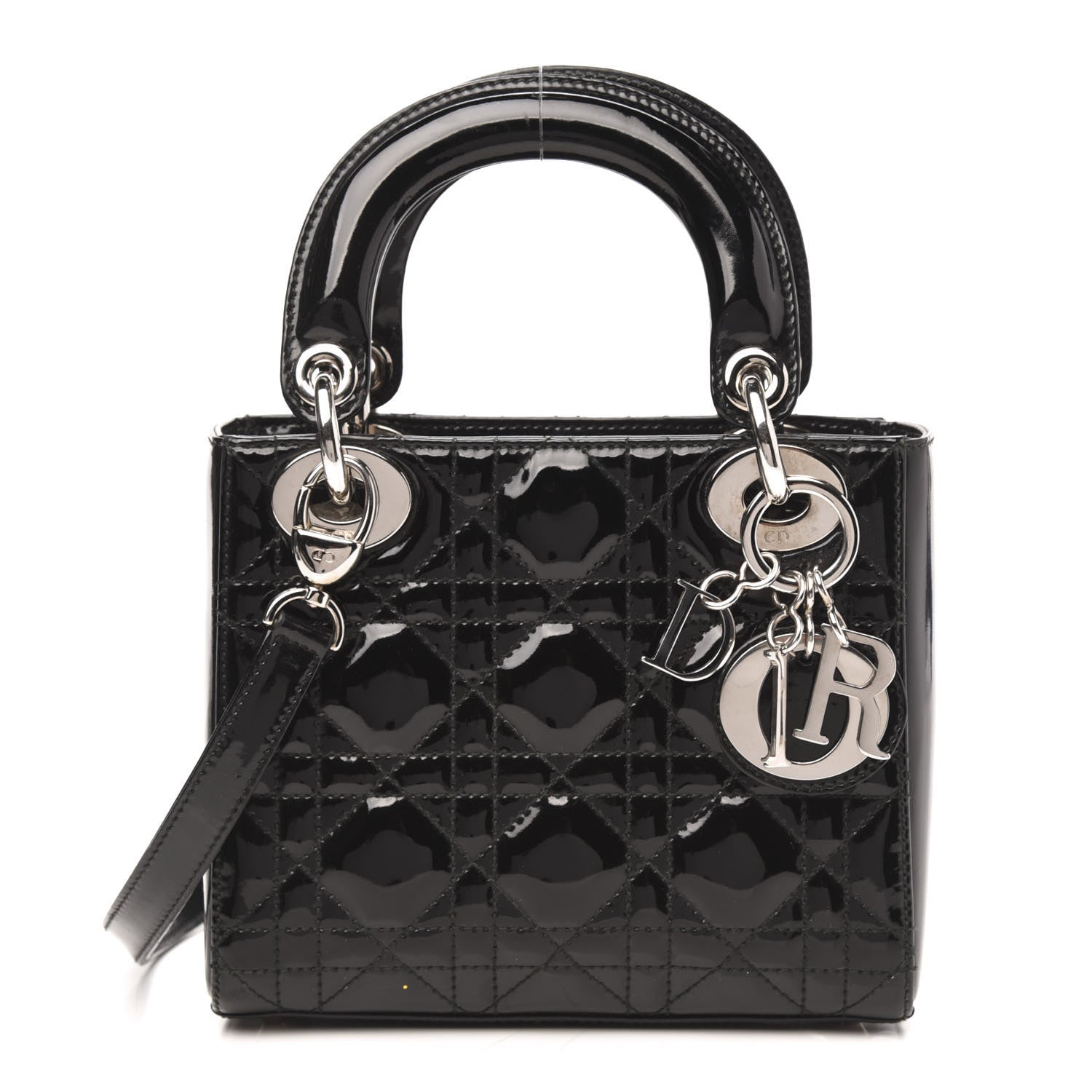 Christian Dior Patent Cannage Mini Lady Dior Black 1 of 10