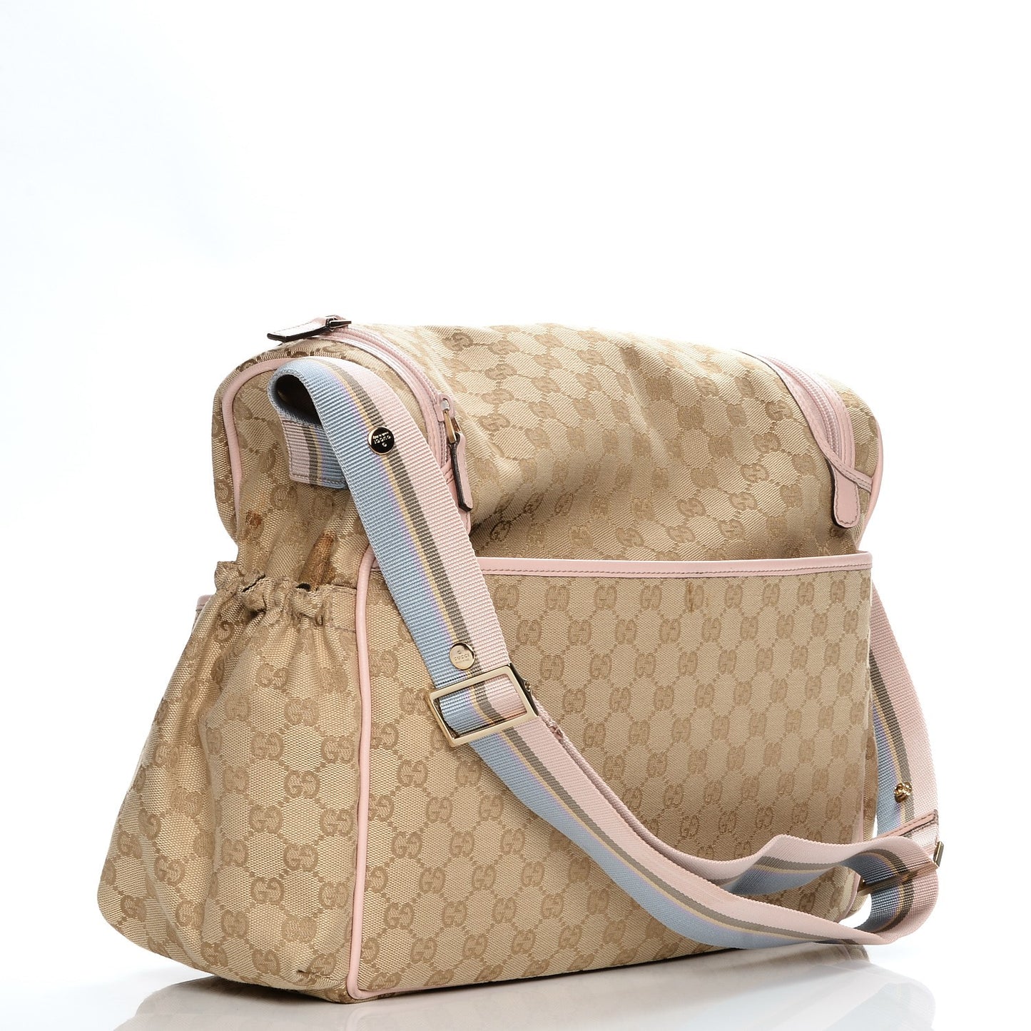 Monogram Web Diaper Bag Pink