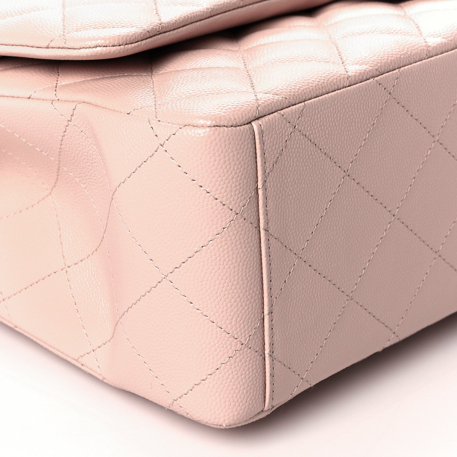 Chanel Caviar Quilted Maxi Double Flap Light Beige 9 of 10