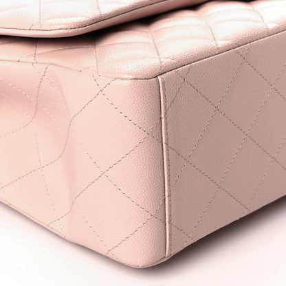 Chanel Caviar Quilted Maxi Double Flap Light Beige 9 of 10