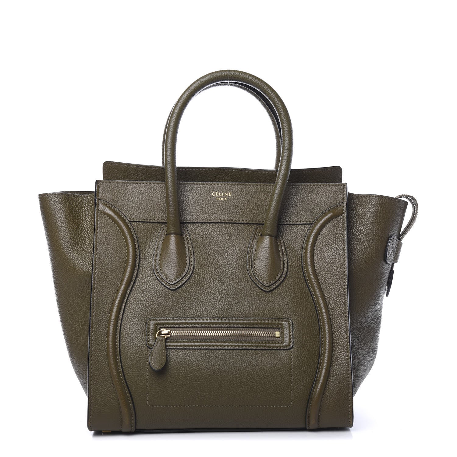 Celine Drummed Calfskin Mini Luggage Jungle 1 of 11