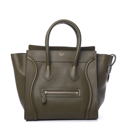Celine Drummed Calfskin Mini Luggage Jungle 1 of 11