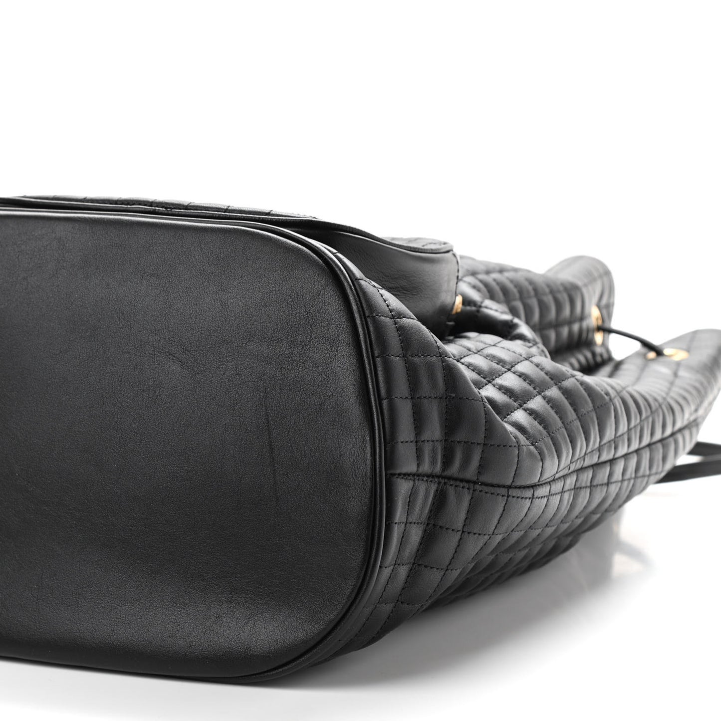 Calfskin Quilted Medium C Backpack Black