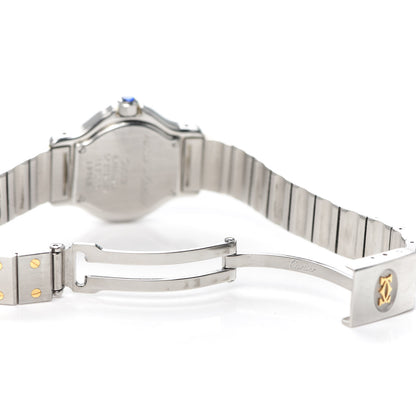 Cartier Stainless Steel 18K Yellow Gold 25mm Santos Octagon Quartz Watch 5 of 5