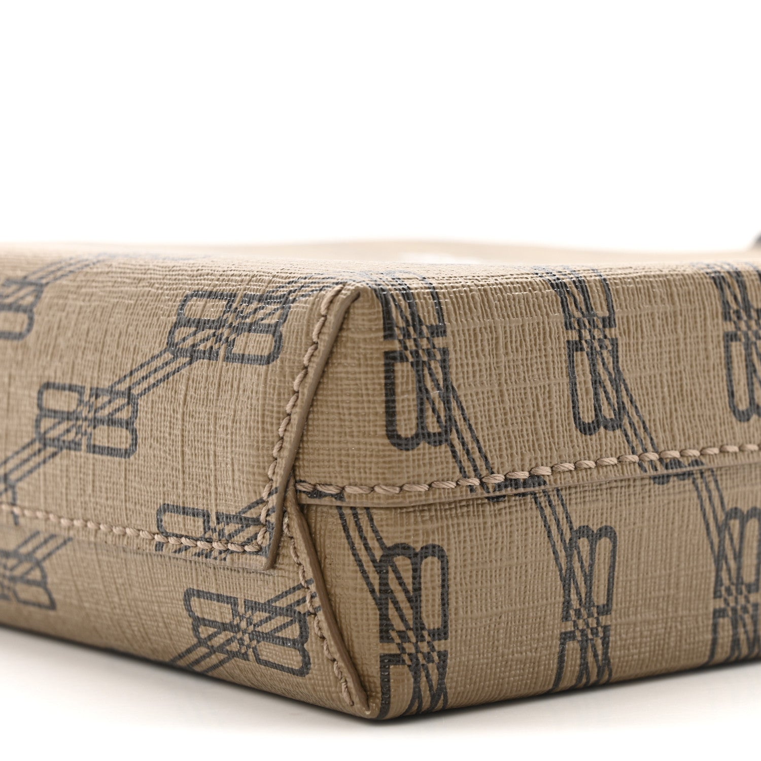Balenciaga Coated Canvas BB Monogram Allover Logo Shopping Bag Beige Brown Black 11 of 11