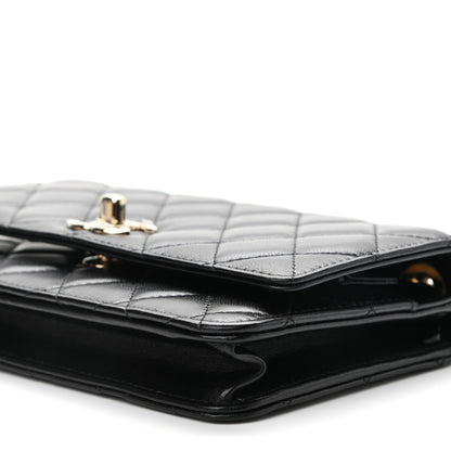 Chanel Lambskin Quilted Trendy CC Wallet On Chain WOC Black 11 of 12
