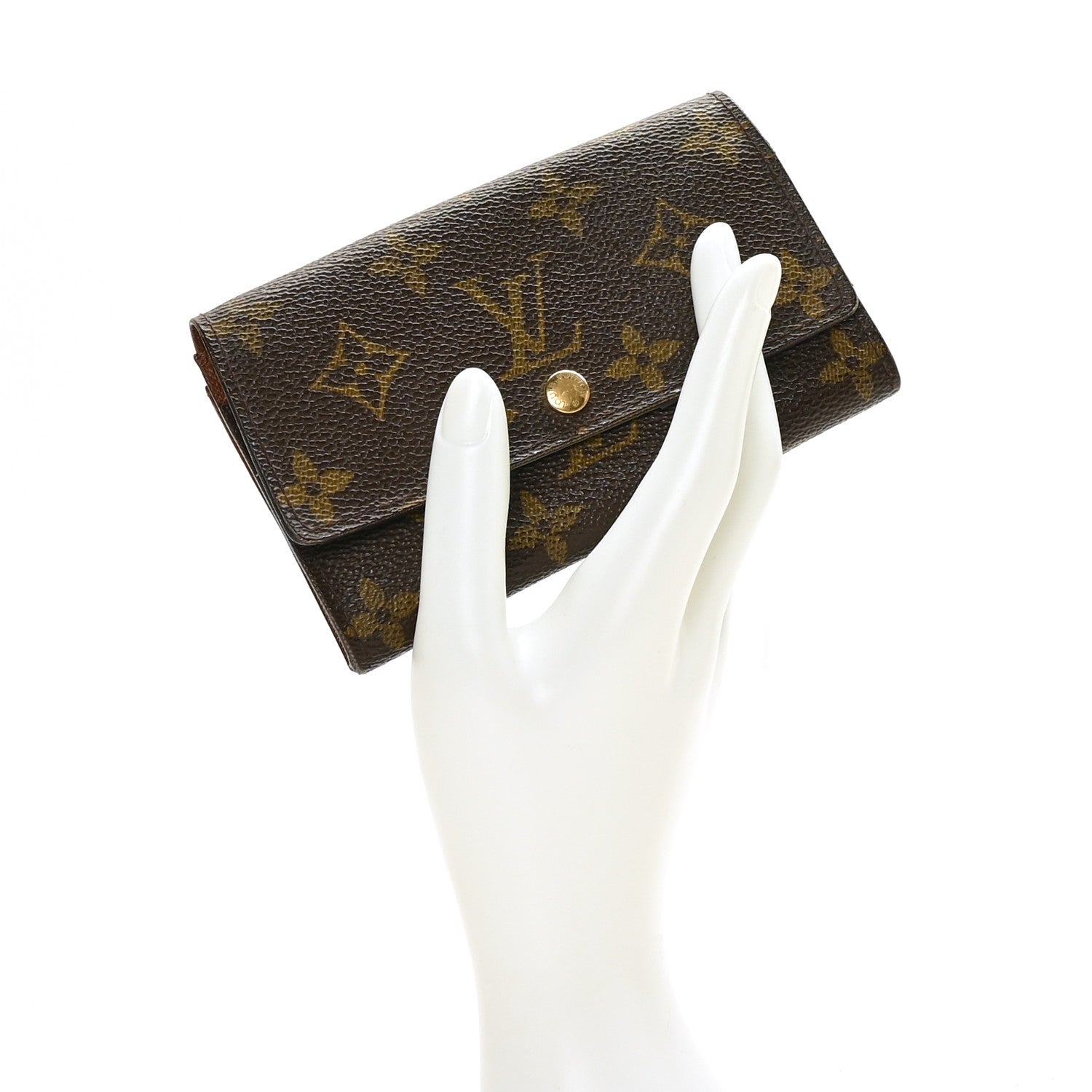 Louis Vuitton Monogram Porte-Monnaie Tresor Wallet 2 of 11