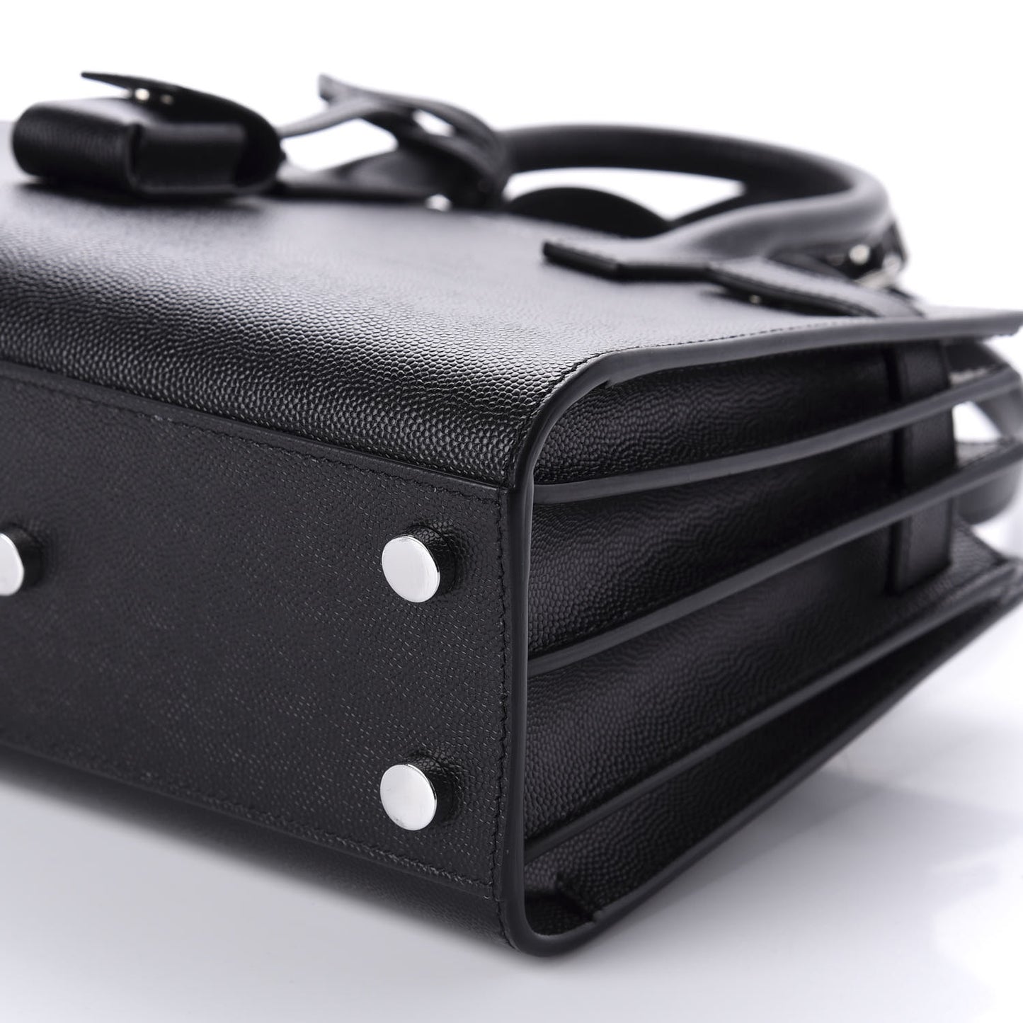 Grained Calfskin Nano Sac De Jour Black