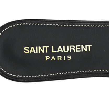 Saint Laurent Calfskin Tribute 05 Slide Sandals 36.5 Black 8 of 11