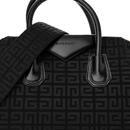 Givenchy Calfskin Jacquard Fabric 4G Small Antigona Black 8 of 13