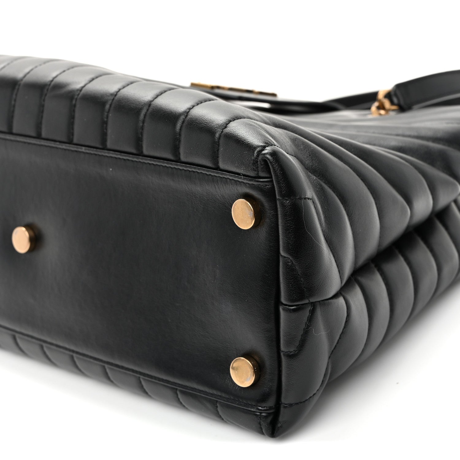 Saint Laurent Calfskin Y Quilted Monogram Large Loulou Shopper Black 11 of 12