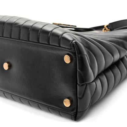 Saint Laurent Calfskin Y Quilted Monogram Large Loulou Shopper Black 11 of 12