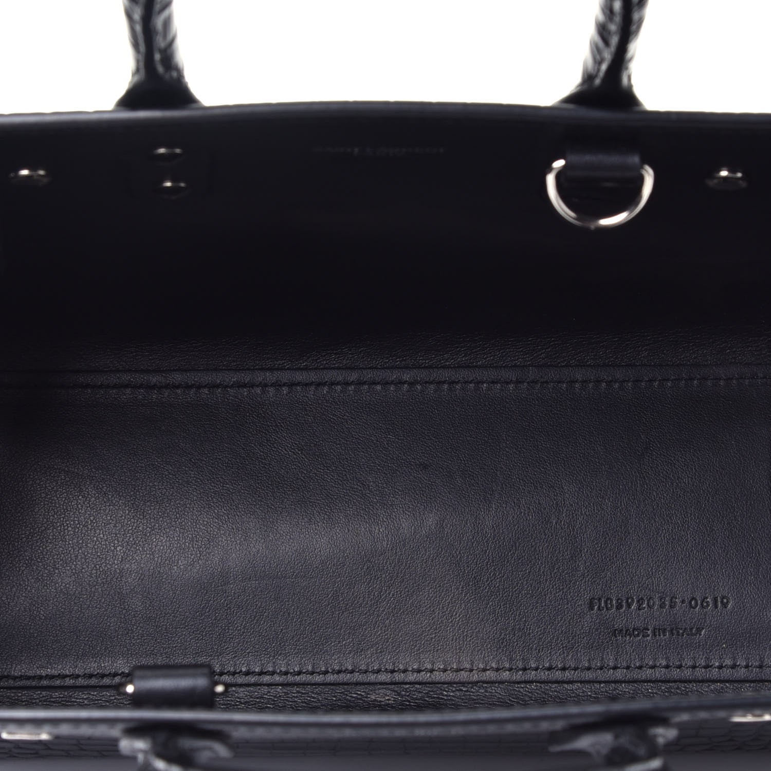 Saint Laurent Calfskin Crocodile Embossed Nano Sac De Jour Black 6 of 10