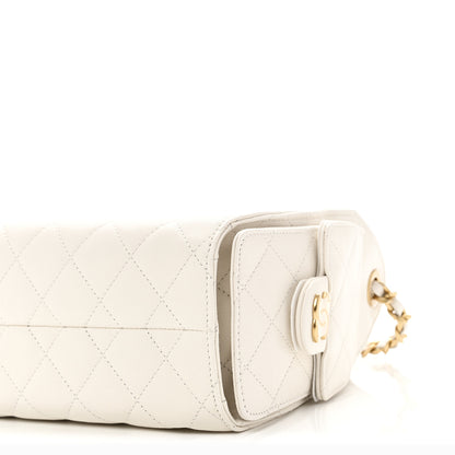 Chanel Caviar Quilted Mini Chanel 25 Handbag White 10 of 11