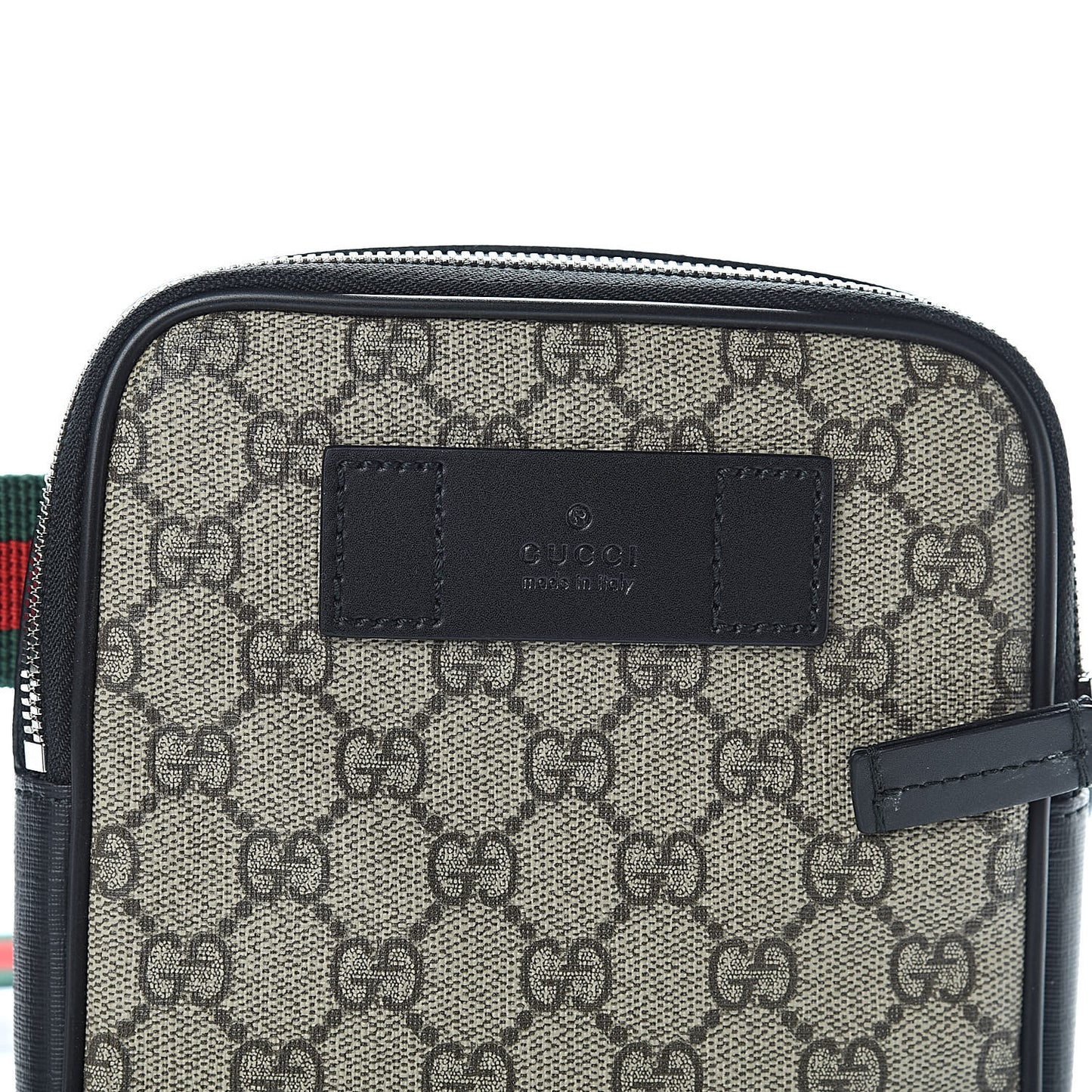 GG Supreme Monogram Web Belt Bag Black