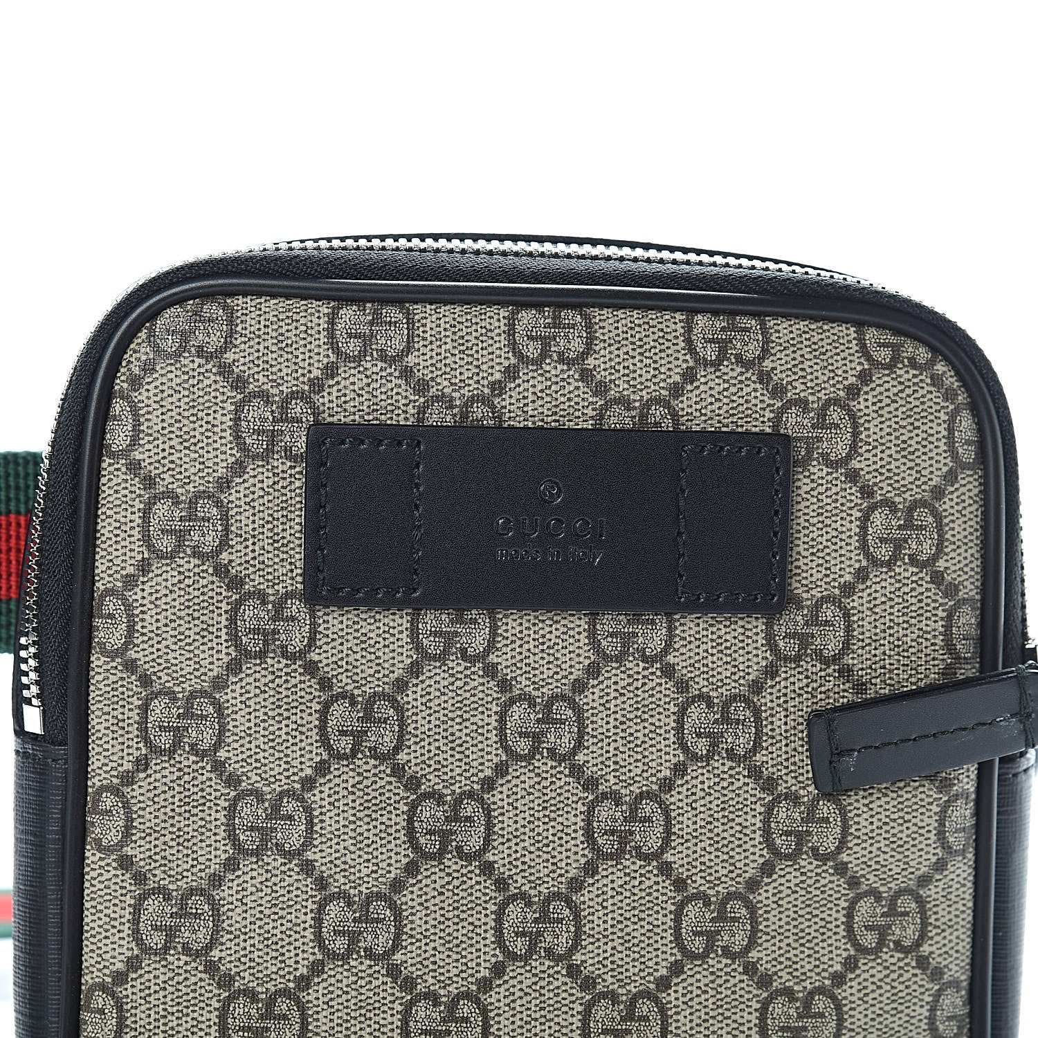 Gucci GG Supreme Monogram Web Belt Bag Black 9 of 11