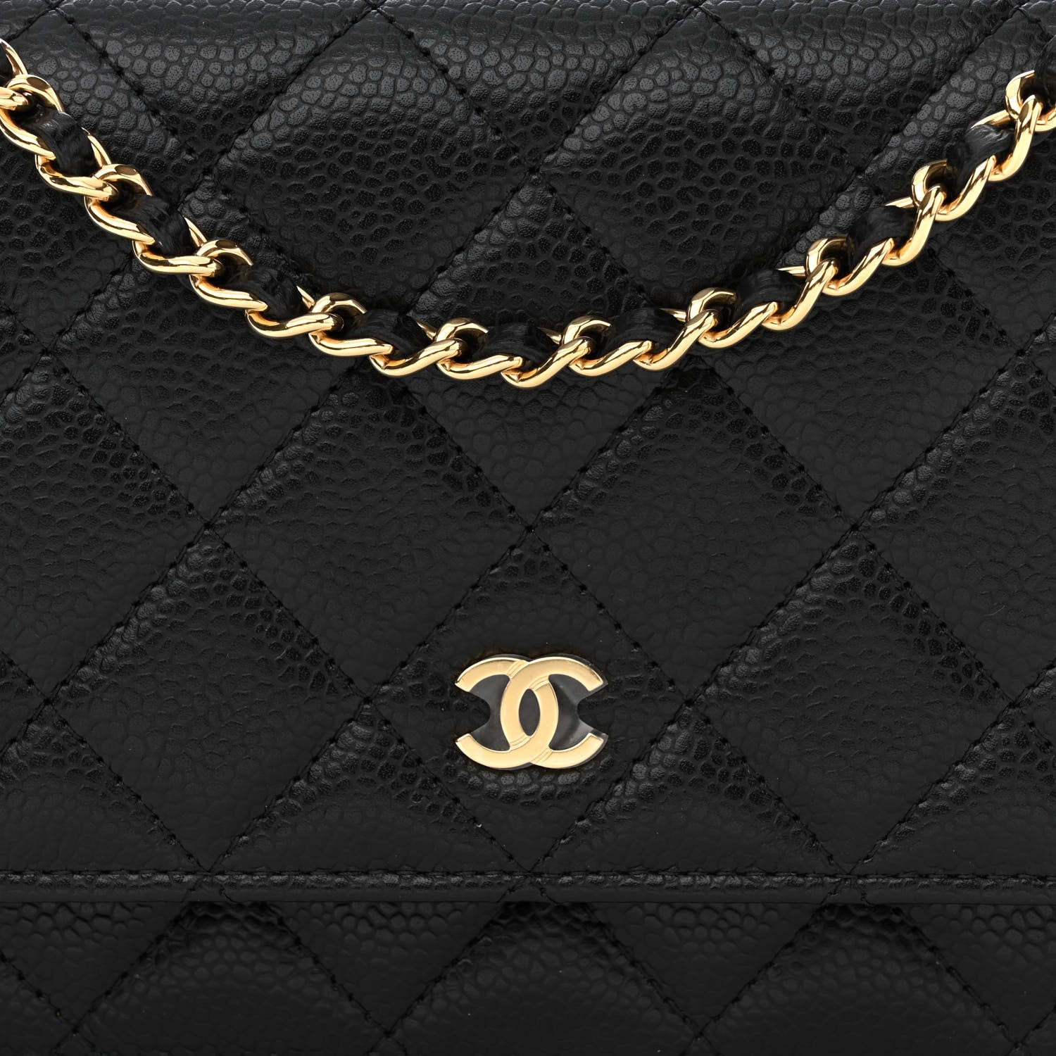 Chanel Caviar Quilted Wallet On Chain WOC Black 9 of 12