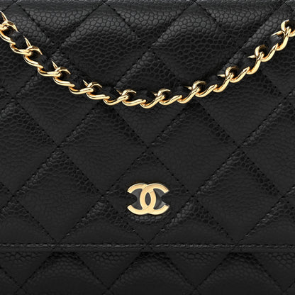 Chanel Caviar Quilted Wallet On Chain WOC Black 9 of 12