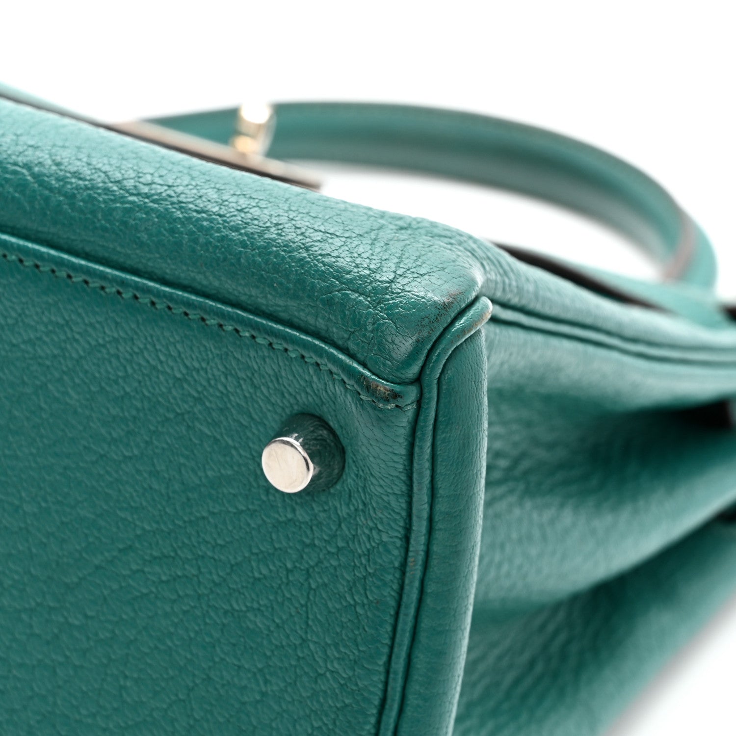 Hermes Chevre De Coromandel Kelly Retourne 28 Bleu Paon 13 of 20