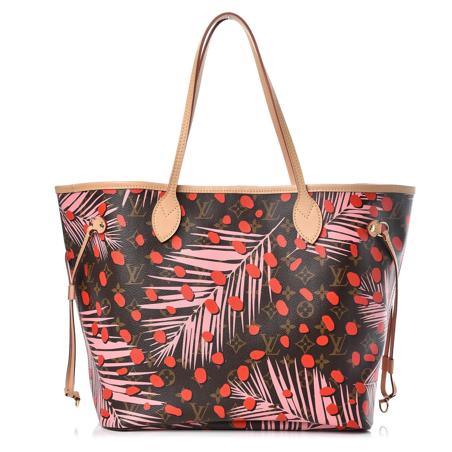 Monogram Jungle Dots Neo Neverfull MM Sugar Pink Poppy
