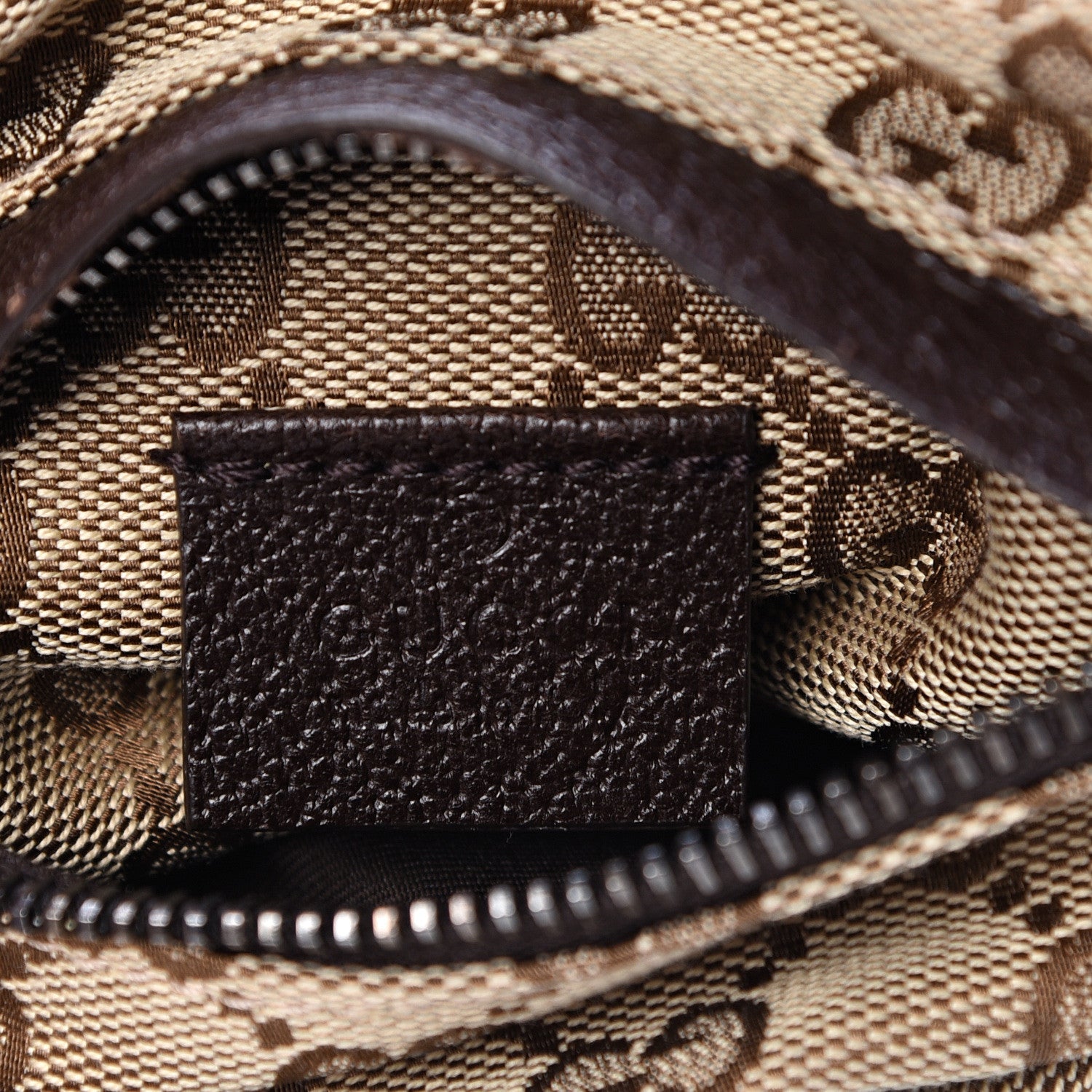Gucci GG Monogram Double Pocket Belt Bag Dark Brown 7 of 11