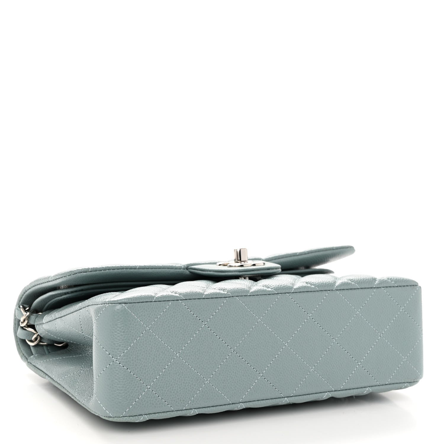 Chanel Caviar Quilted Small Double Flap Light Blue 4 of 10