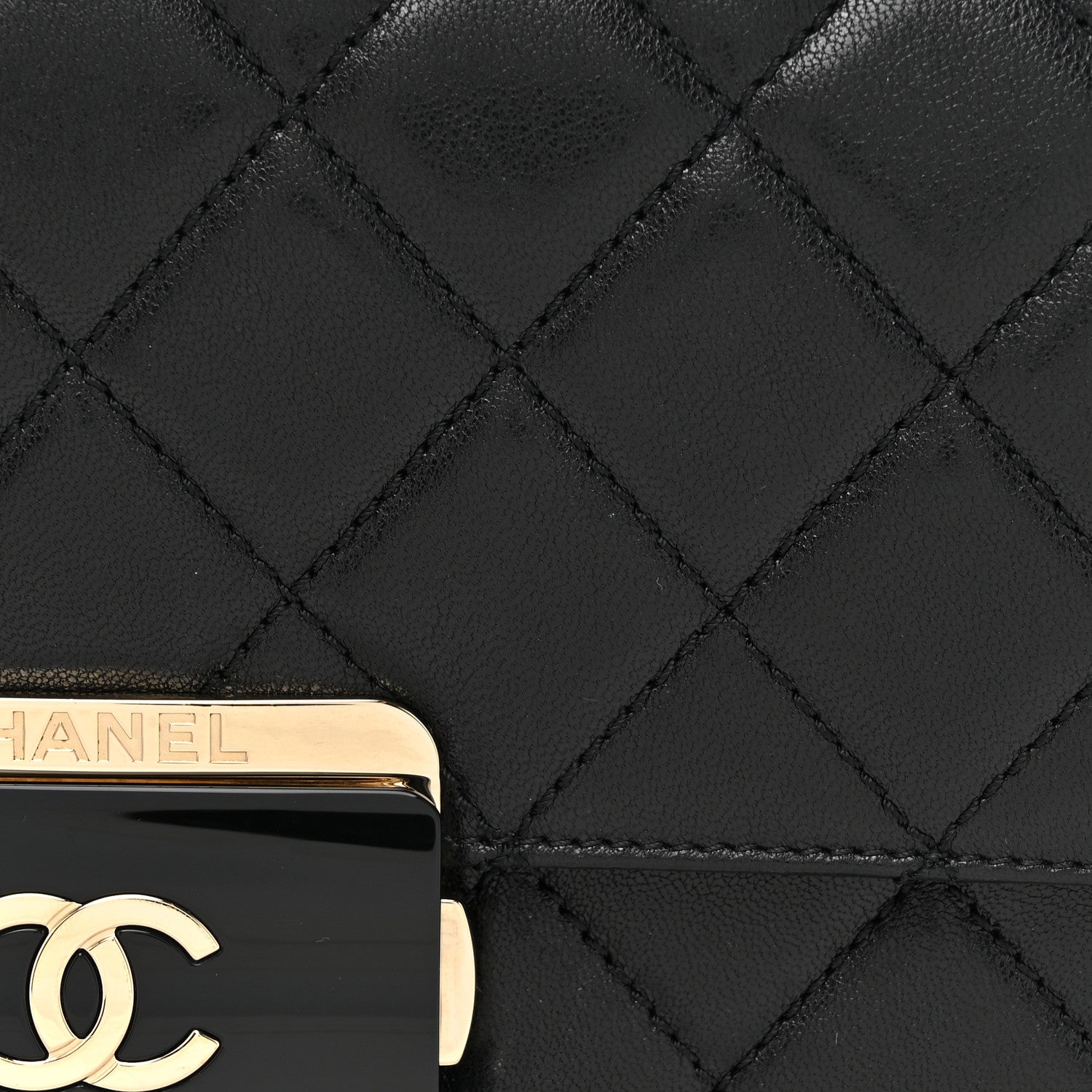 Chanel Sheepskin Quilted Beauty Lock Flap Black 9 of 19
