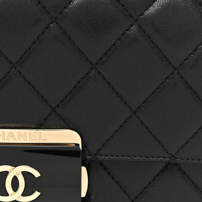 Chanel Sheepskin Quilted Beauty Lock Flap Black 9 of 19