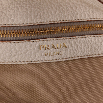 Prada Vitello Daino Medium Top Handle Bag White 5 of 20