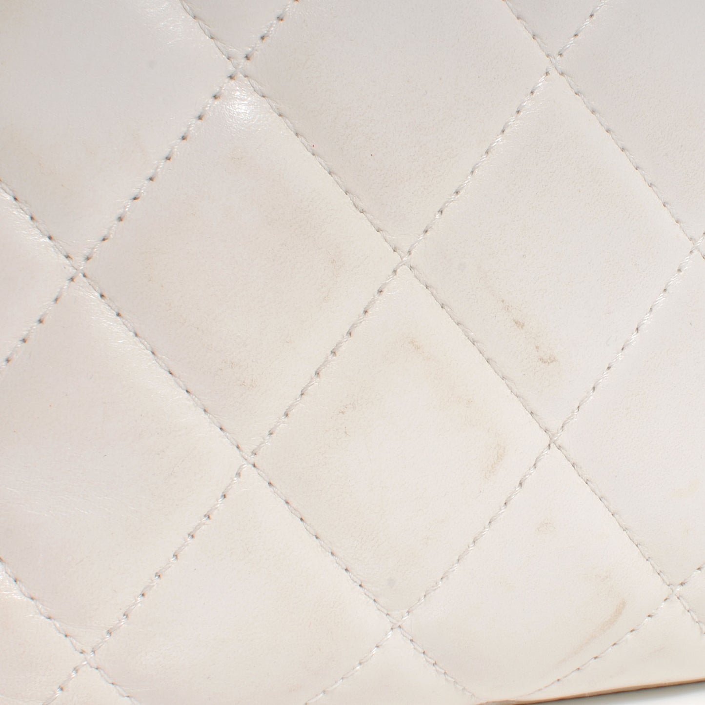Leather CC Top Handle Bag White