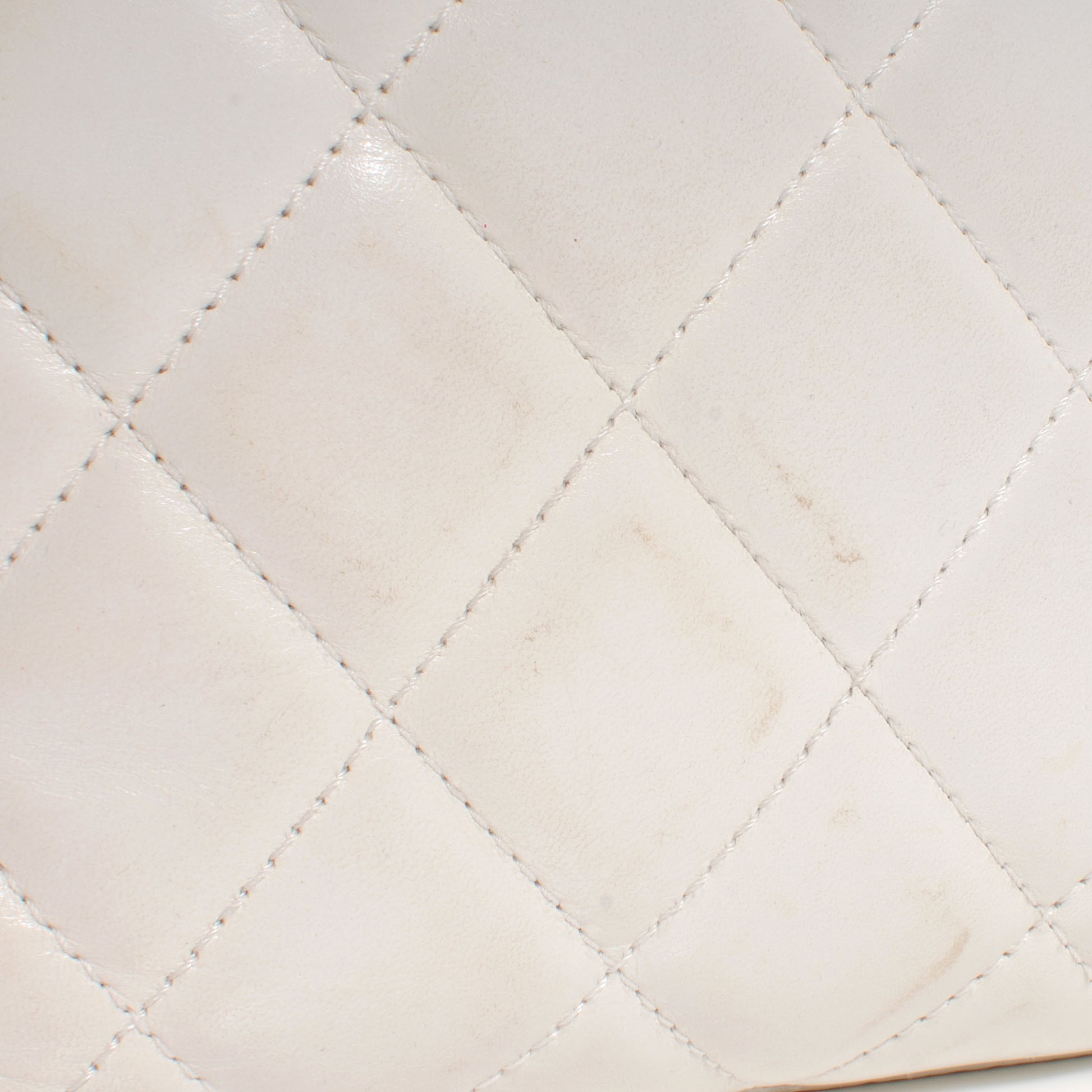Chanel Leather CC Top Handle Bag White 10 of 11